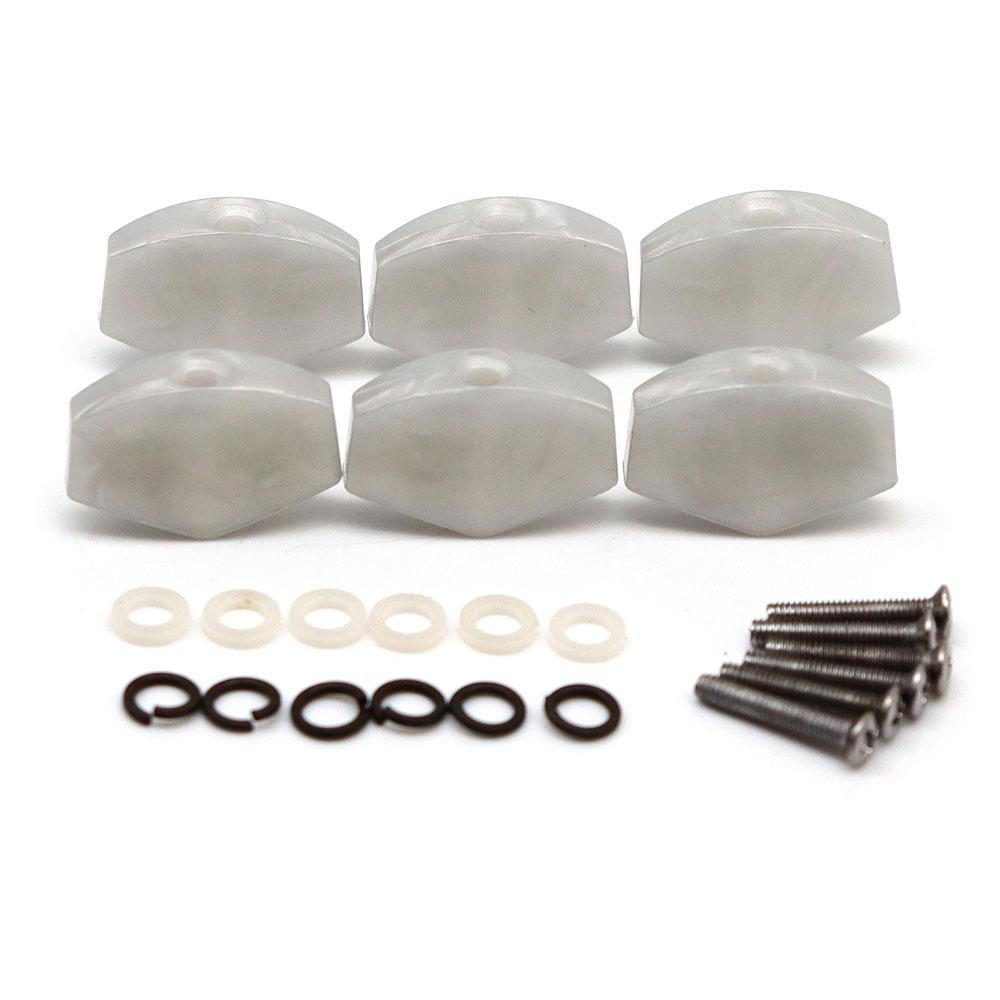 6PCS Guitar Tuners Nút đầu máy điều chỉnh nhựa Các nút bình phương