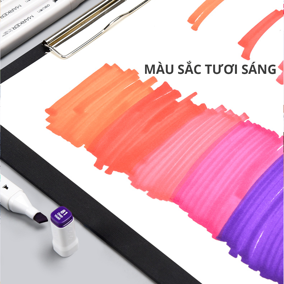 Bút màu marker hai đầu cao cấp Deli - 70801