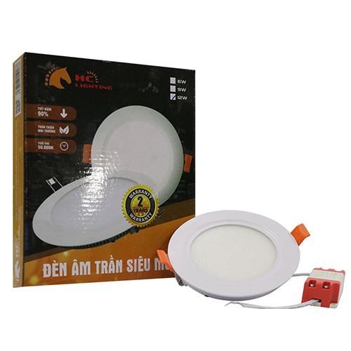 Đèn LED Âm Trần Siêu Mỏng Mặt Lõm 18W Ánh Sáng 3 Màu HC LIGHTING