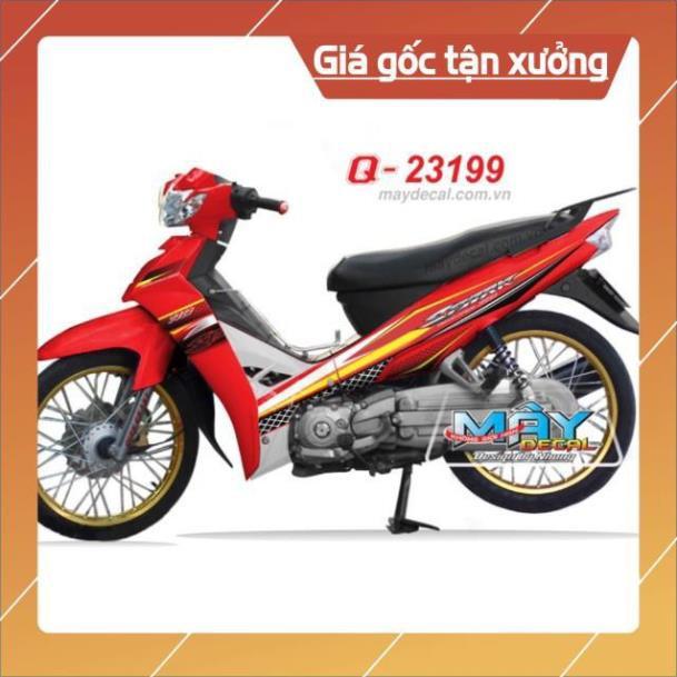 Tem rời sirius spark 110 dán xe đỏ