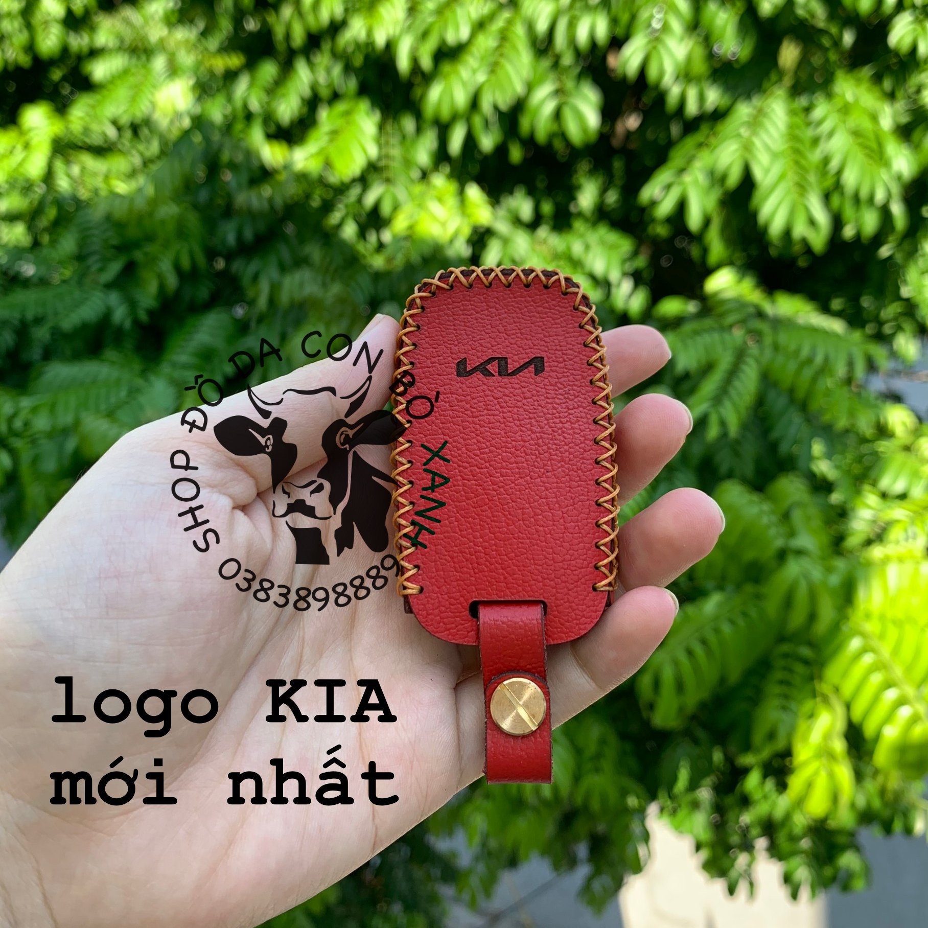 Bao Da Chìa Khoá KIA Seltos 2021 2022 logo KIA mới handmade Da Thật 013