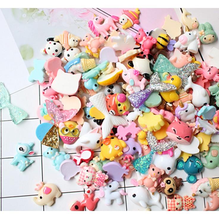 HN * Túi combo 30 charm nhân vật hoạt hình trang trí vỏ ốp điện thoại, dán Jibbitz, DIY
