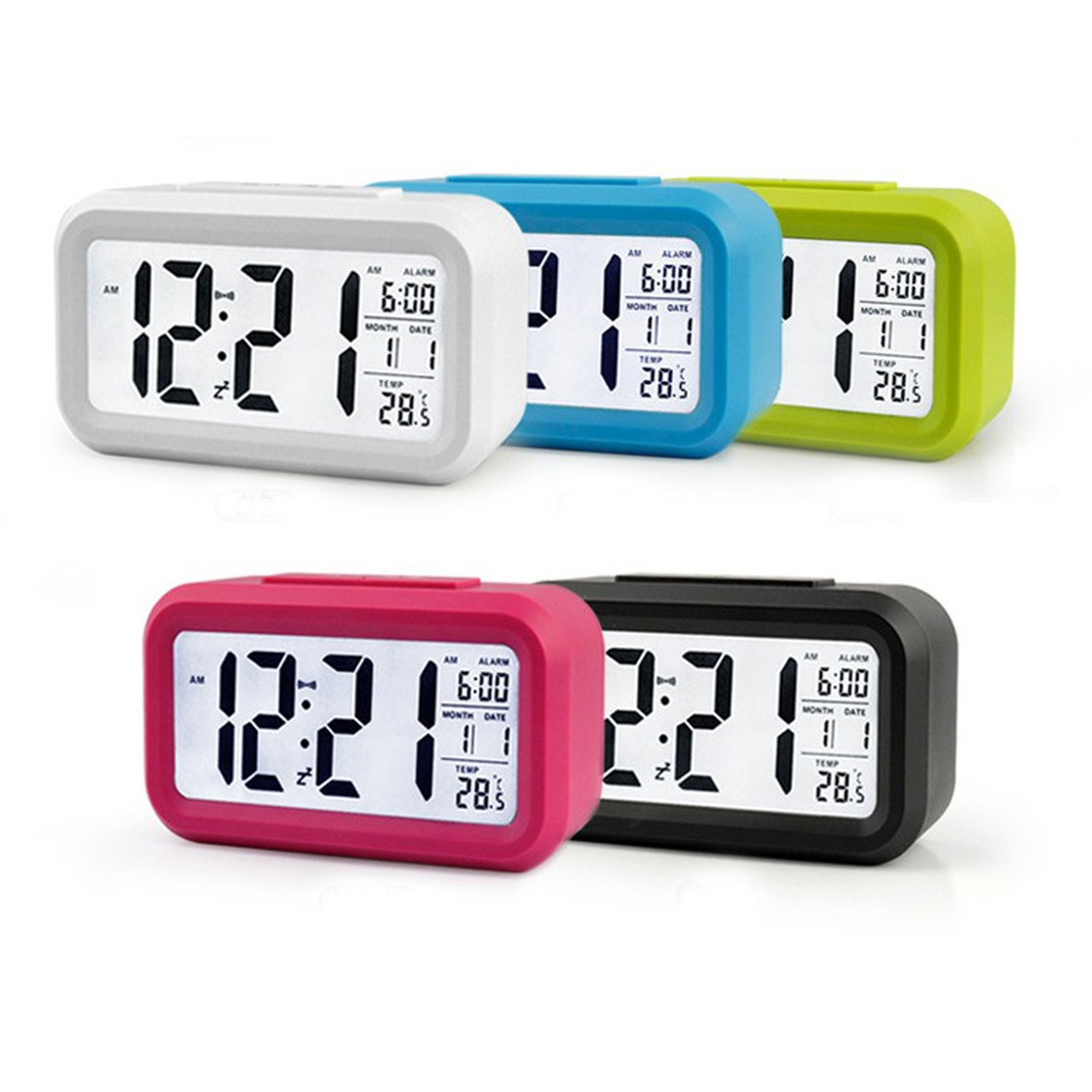 Đồng hồ báo thức điện tử để bàn mini màn hình led đa chức năng thời gian, báo thức, nhiệt độ - hàng chính hãng Vinetteam