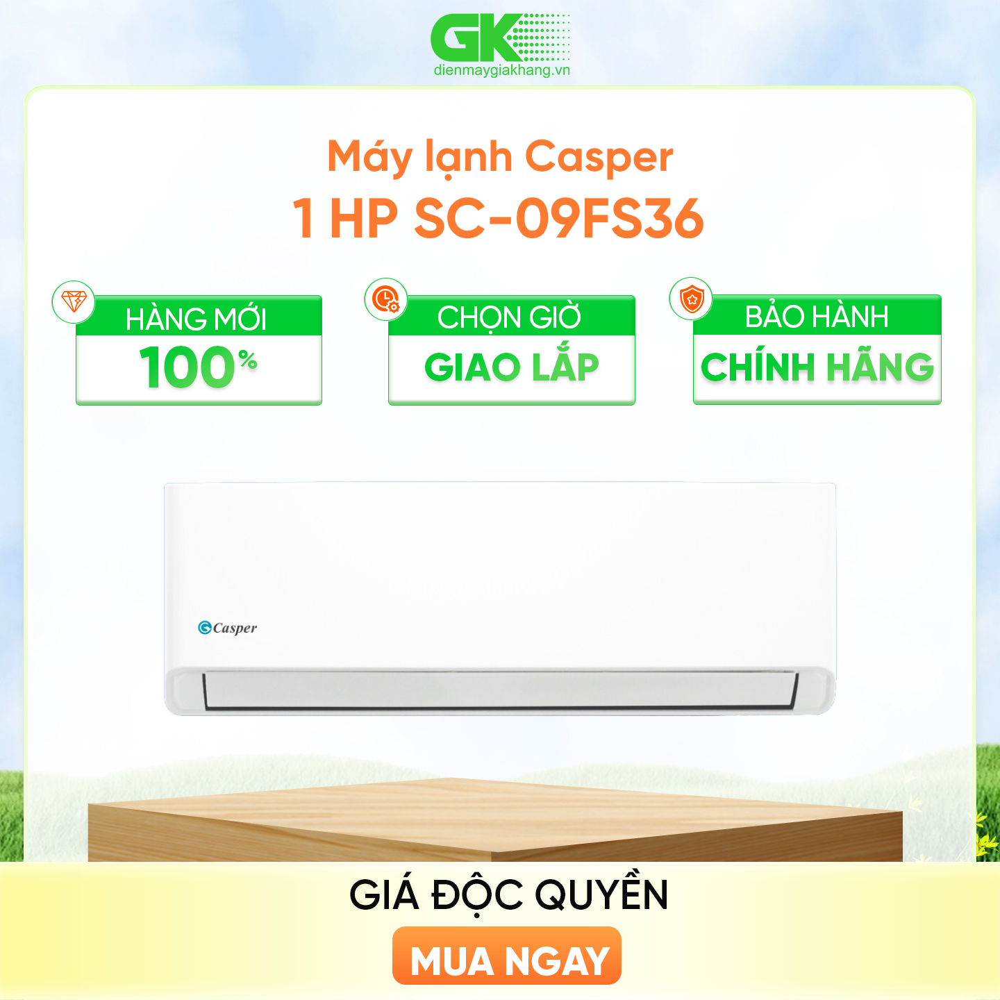 SC-09FS36 - MÁY LẠNH CASPER SC-09FS36 - Không Inverter - Hàng chính hãng