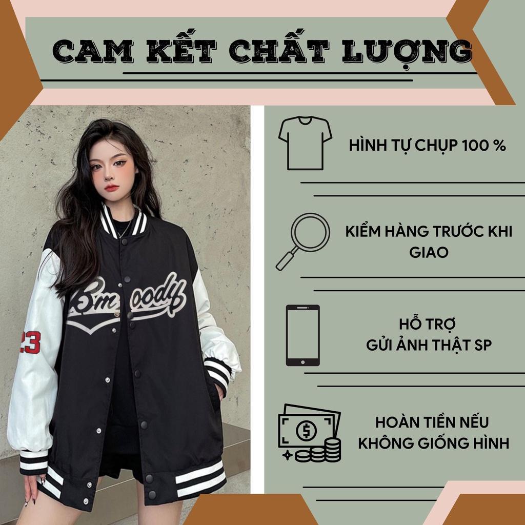 Áo khoác bomber unisex phong cách Hàn Quốc chất dù 2 lớp dày dặn tảng nhiệt mặc cặp nam nữ