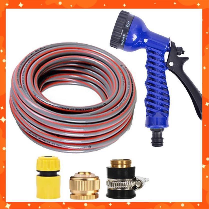 Bộ dây và vòi xịt tăng áp lực nước,rửa xe, tưới cây 20m  206843