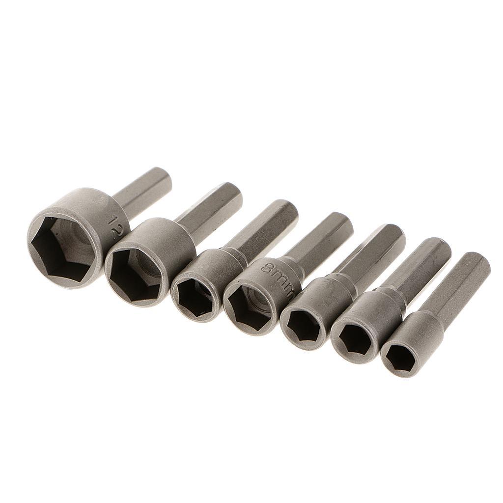 14Pcs 1/4''Hex Socket Bits Adapter Drill Nut Driver Power Extension Wrench