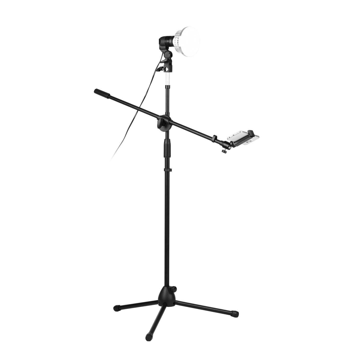 Bộ chân đế ánh sáng chụp ảnh chuyên nghiệp 140cm / 4,6ft có thể điều chỉnh độ cao có thể điều chỉnh bằng hợp kim nhôm bền Màu đen - Phích cắm của Hoa Kỳ