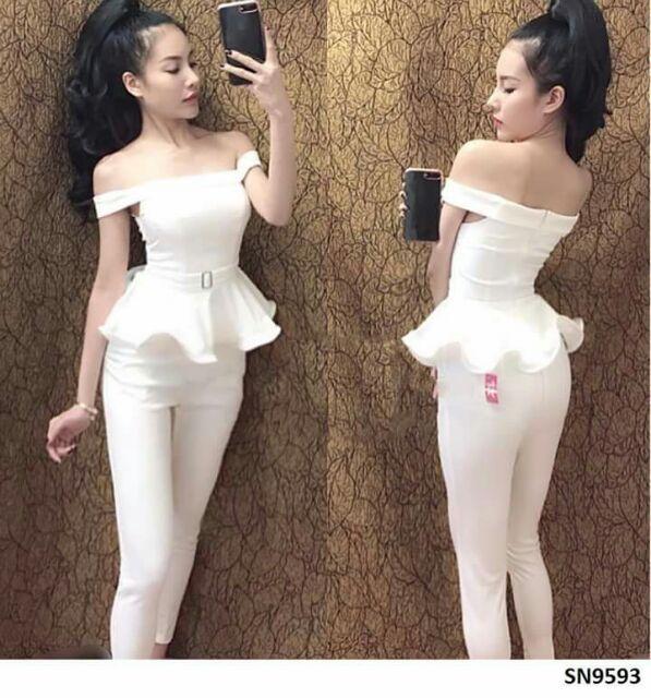 Set peplum bẹt vai