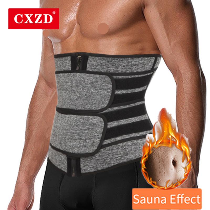 CXZD Nam Eo Huấn Luyện Cơ Thể Shapers Giảm Béo Người Mẫu Dây Vỏ Bọc Giảm Cân Bụng Shaper Tập Luyện Tông Đơ Cắt Dây Chéo