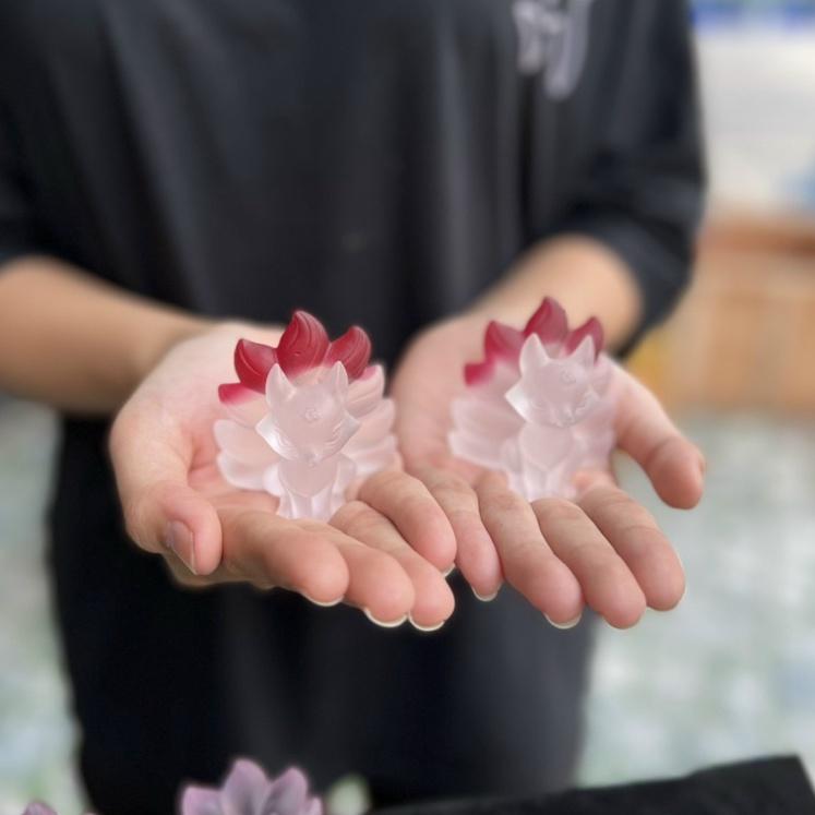 Tượng Hồ Ly Lưu Ly Cao Cấp - Size mini Siêu Xinh