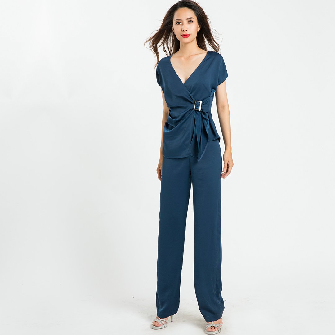 Áo Thắt Eo Hity TOP089 (Xanh Thủy Thủ Sailor)