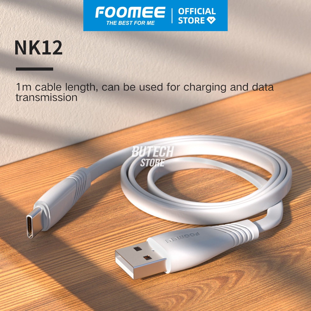 Cáp USB Type-C Foomee 1m NK12 - Hàng chính hãng Sạc Nhanh