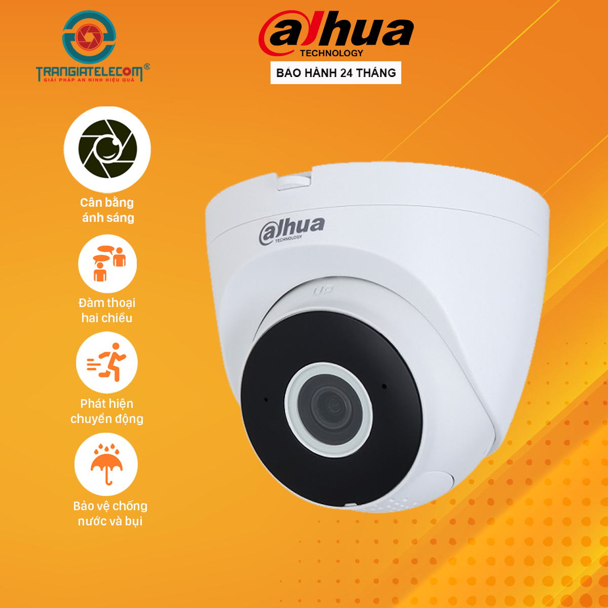 Camera IP WiFi DAHUA HDW1230DT 2MP, HDW1430DT 4MP Đàm Thoại 2 Chiều - Hàng chính hãng