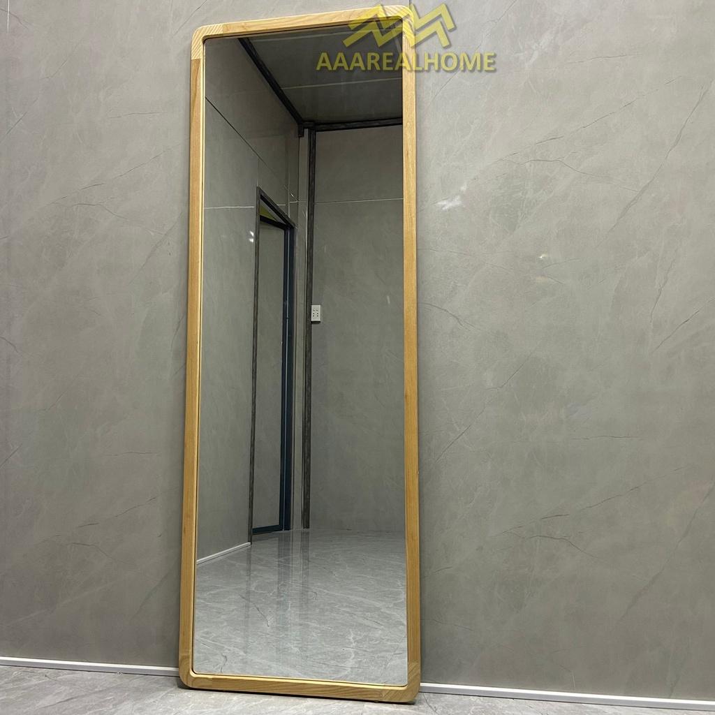 70x180cm Gương soi mái vòm khung gỗ AAArealhome V1-2 Gương mái vòm khung gỗ sồi Gương soi toàn thân khung gỗ sồi