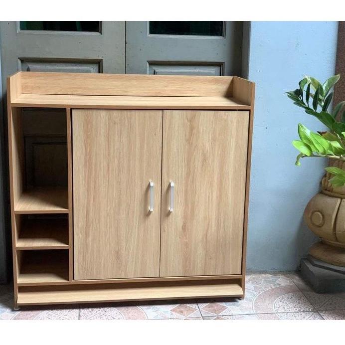 Tủ Để Giày Thông Minh Cao Cấp Gỗ MDF Đa Năng 3 Ngăn Có Hộc Để Đồ, Cánh Tủ Che Bụi ND17