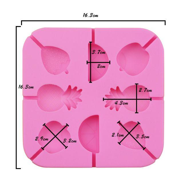 Khuôn silicon làm kẹo kèm 8 que