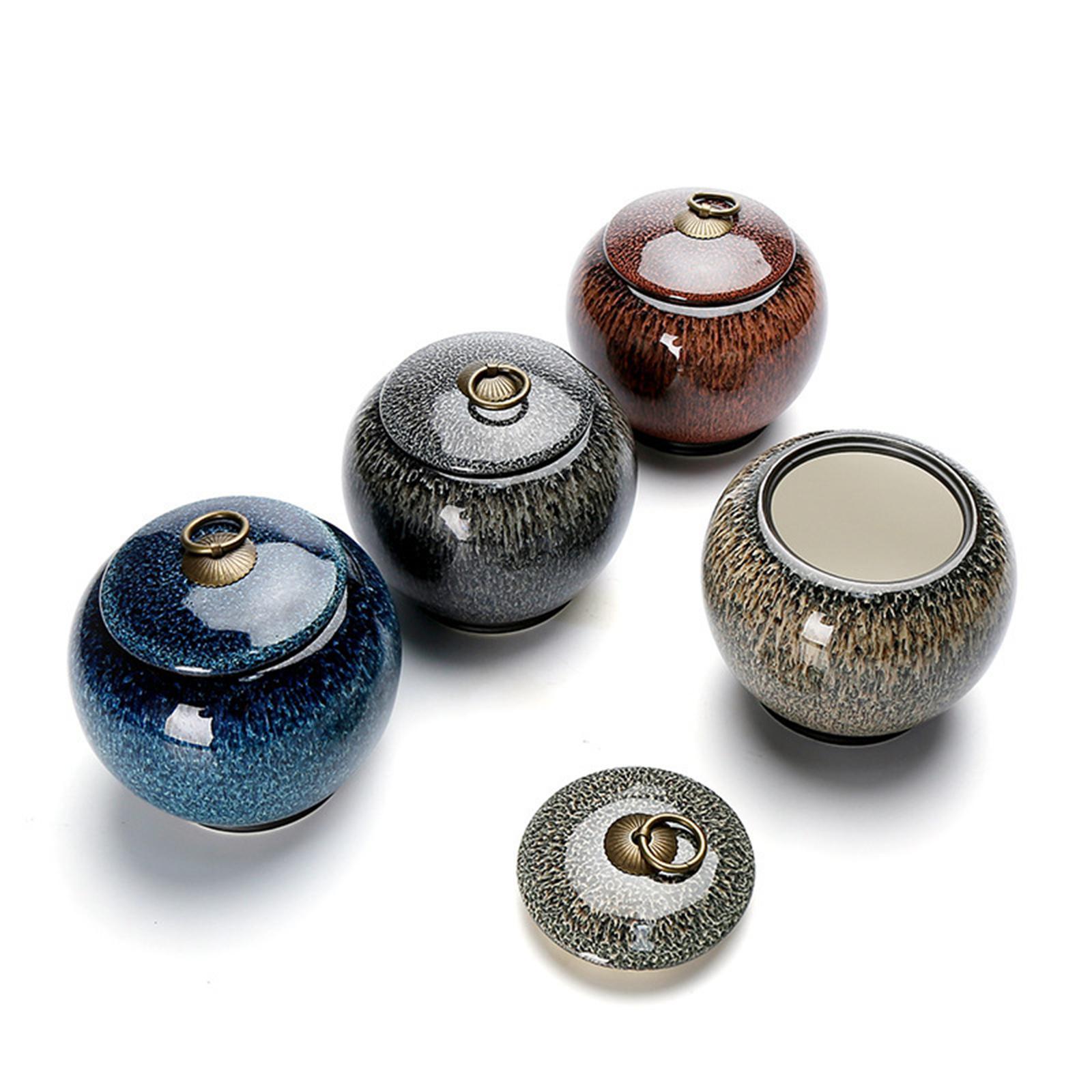 Ceramic Ginger Jar Caddy Bud Vase Food Storage Jar for Flour Sugar Rice