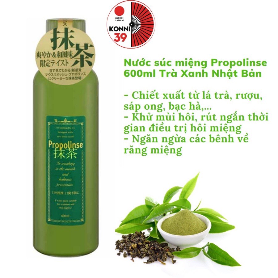 Nước súc miệng Propolinse Nhật Bản giúp làm sạch và giảm mảng bám 600ml