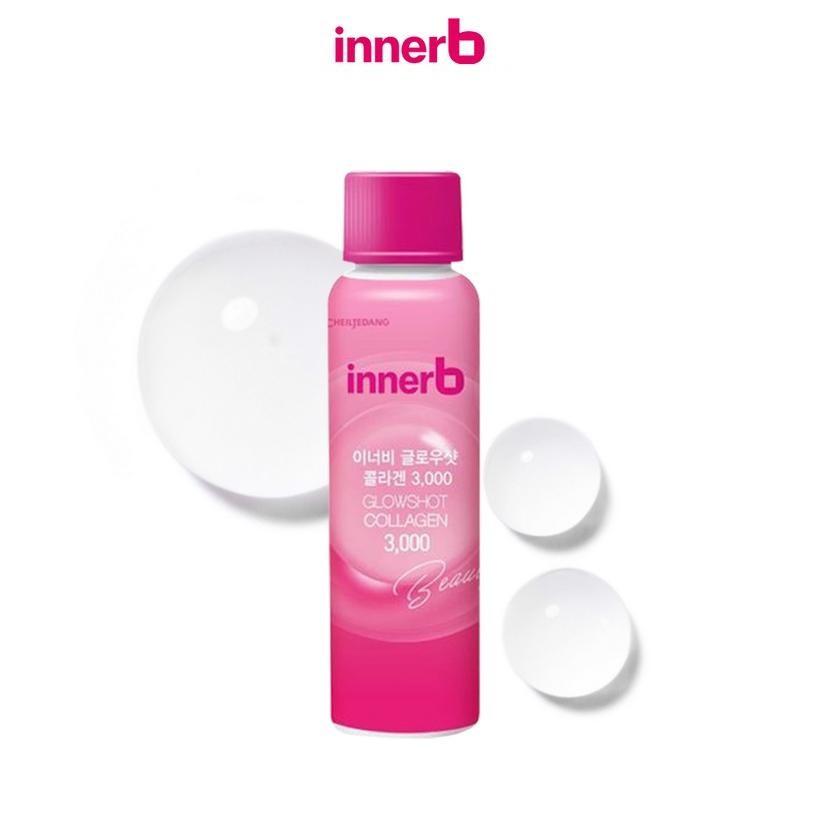 Hộp 6 chai nước uống Collagen Vitamin C sáng da InnerB Glowshot
