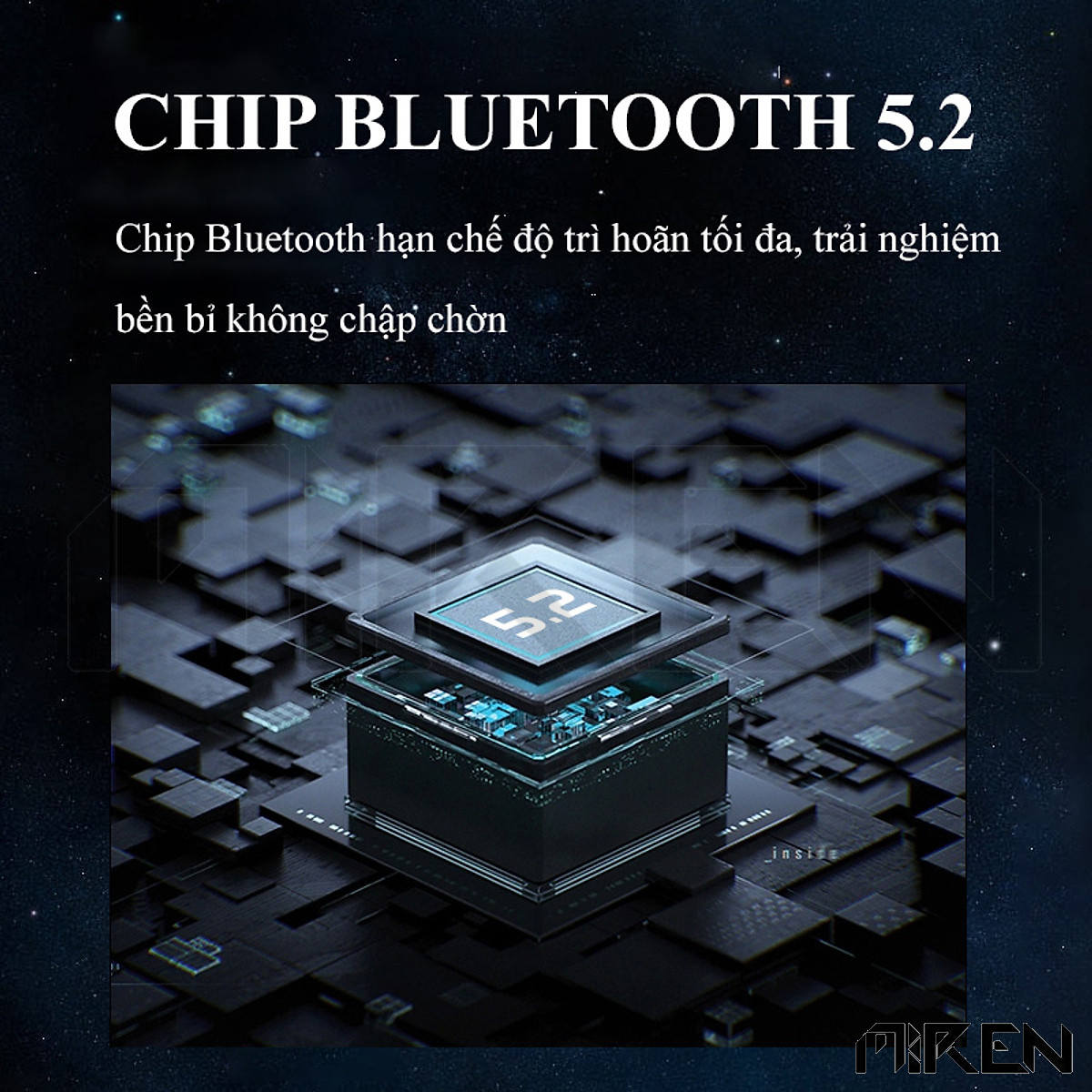 Tai Nghe Bluetooth 5.2 True Wireless MR-A10 - Chuyên Game - Hạn Chế Độ Trì Hoãn Tối Đa Cho Gamer - Đèn Led Huyền Bí - Giảm Ồn ENC - Hàng Chính Hãng