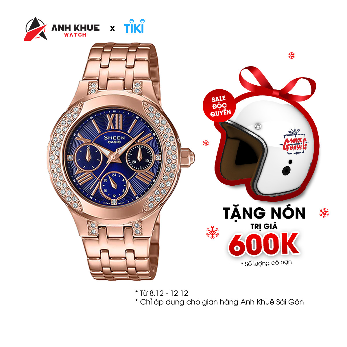 Đồng hồ nữ Casio Sheen SHE-3809PG