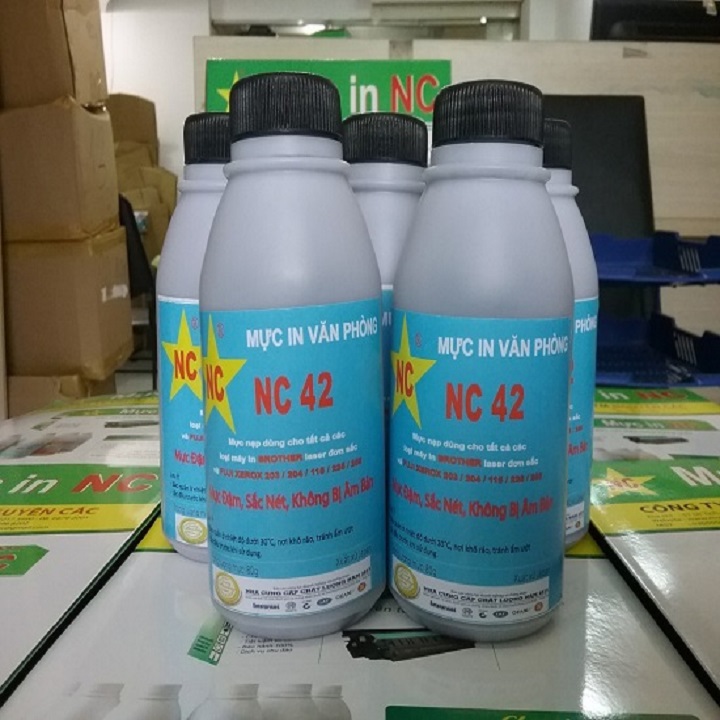 Bộ 5 hủ mực nạp cho máy in Brother. Là Bình, chai, bơm, đổ