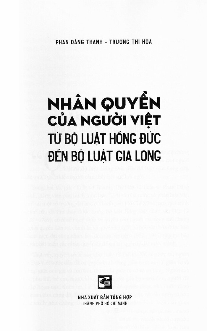 Nhân Quyền Của Người Việt - Từ Bộ Luật Hồng Đức Đến Bộ Luật Gia Long