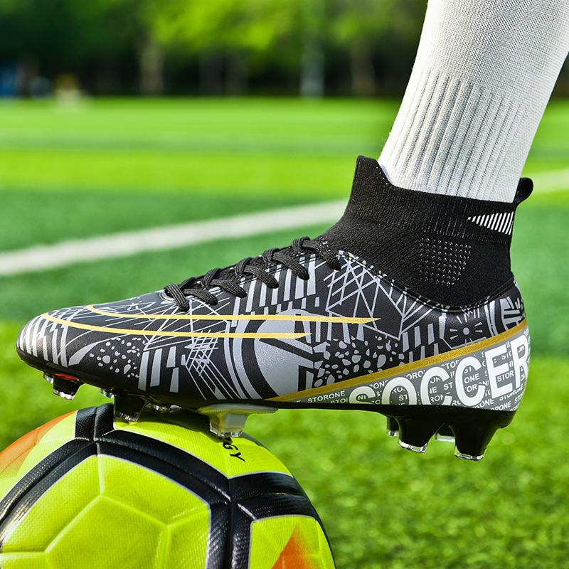 LSYAAAAA giày bóng đá nam cao trên FG/TF chống trượt cỏ đào tạo giày trẻ em bóng đá futsal giày thể thao trẻ em 2023 mới