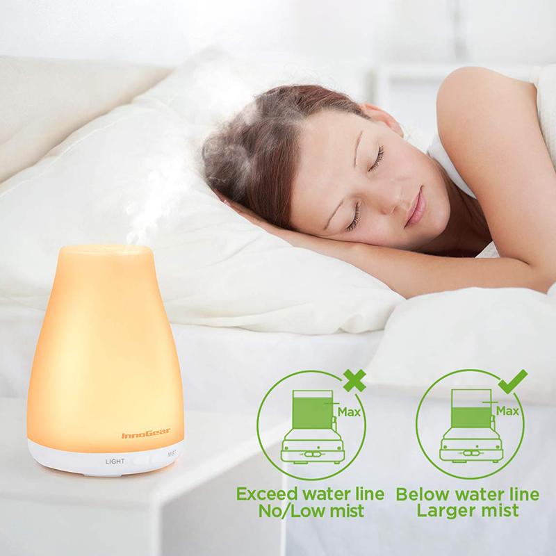 100ML Siêu Âm Thanh Máy Tạo Độ Ẩm Không Khí Mini Gia Đình Hương Thơm Khuếch Tán Phát Sáng 7 Màu Điện Thông Minh Máy Khuếch Tán Tinh Dầu Với Thời Gian