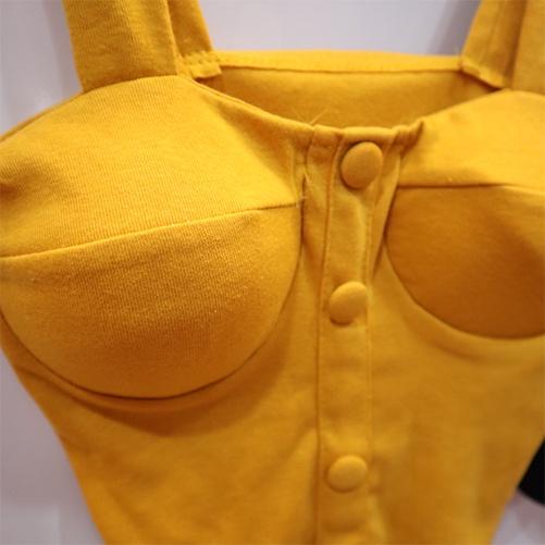 Áo Nữ hai dây độn ngực, chất liệu thun gân co dãn 4 chiều rất mềm và mịn, thấm mồ hôi tốt cực mát