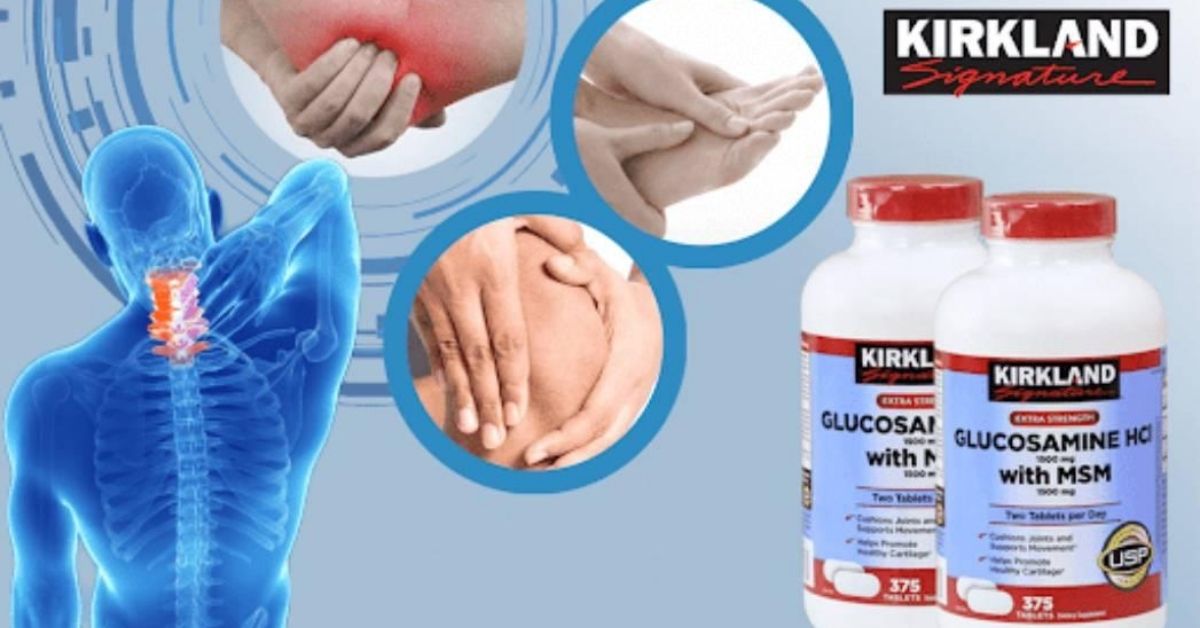 Hình ảnh Glucosamine 1500mg Kirkland Signature Mỹ Giảm đau nhức xương khớp và Hỗ trợ sự vận động linh hoạt hiệu quả - OZ Slim Store 375 Viên/Hộp