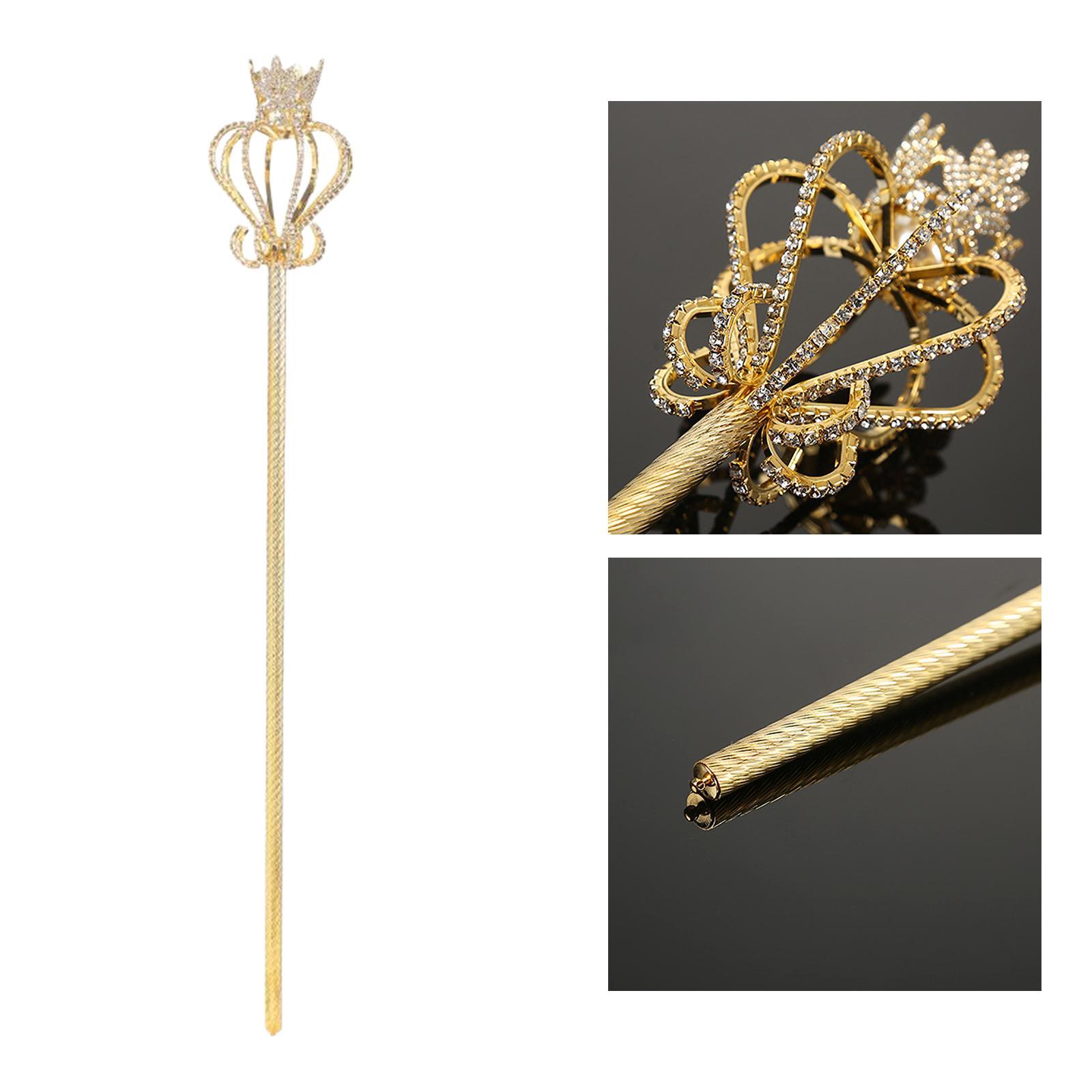 Rhinestone Scepter Fairy Princess Role Play Props Party Wedding Dress up Costume Accessories