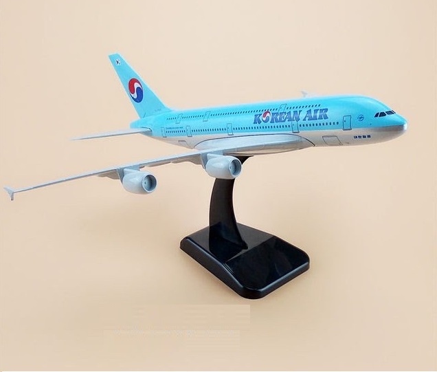 Mô hình máy bay tĩnh A380 Korean 20cm