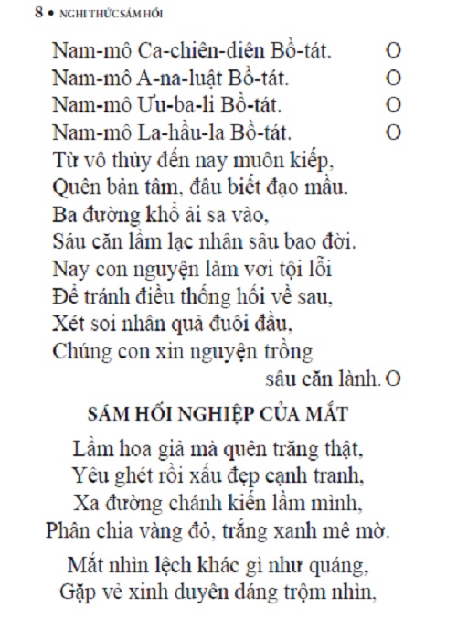 Nghi thức Sám Hối Sáu Căn và Hồng Danh (Tái bản 2022)