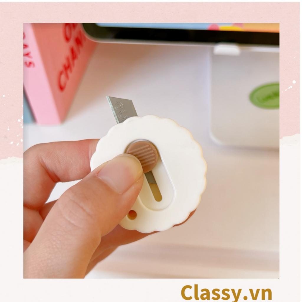 Dao rọc giấy Classy nhỏ gọn 5CM, hình bông hoa, con cún đáng yêu PK1227