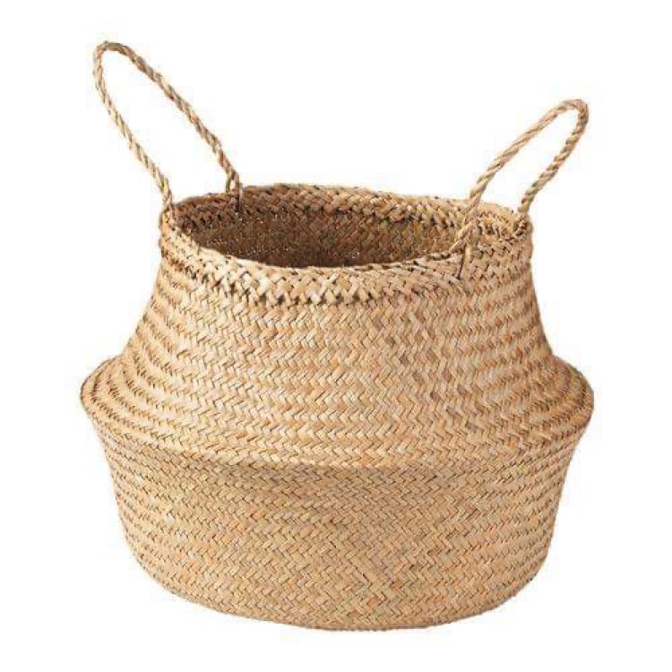 Giỏ cói trồng cây HANHDECOR / giỏ đựng quần áo/decor tự nhiên có quai/giỏ cói đựng đồ nhiều kích thước [Bán buôn/sỉ]