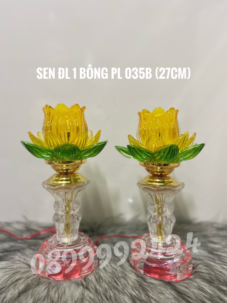 ĐÈN THỜ PHA LÊ CAO CẤP 035B ( 27 cm) 1 CẶP