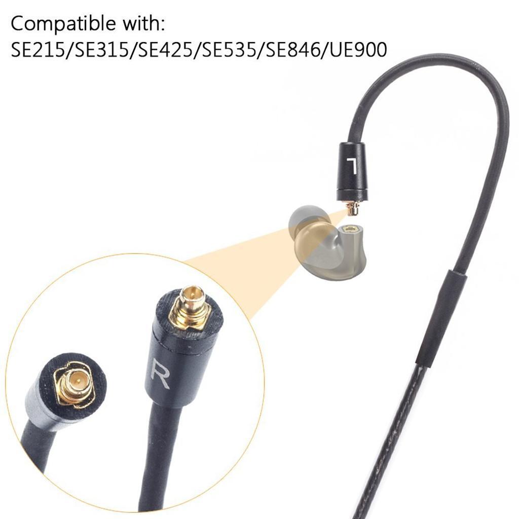 Replacement Upgrade Audio Cable Detachable Cord Mic for Shure SE215 SE315
