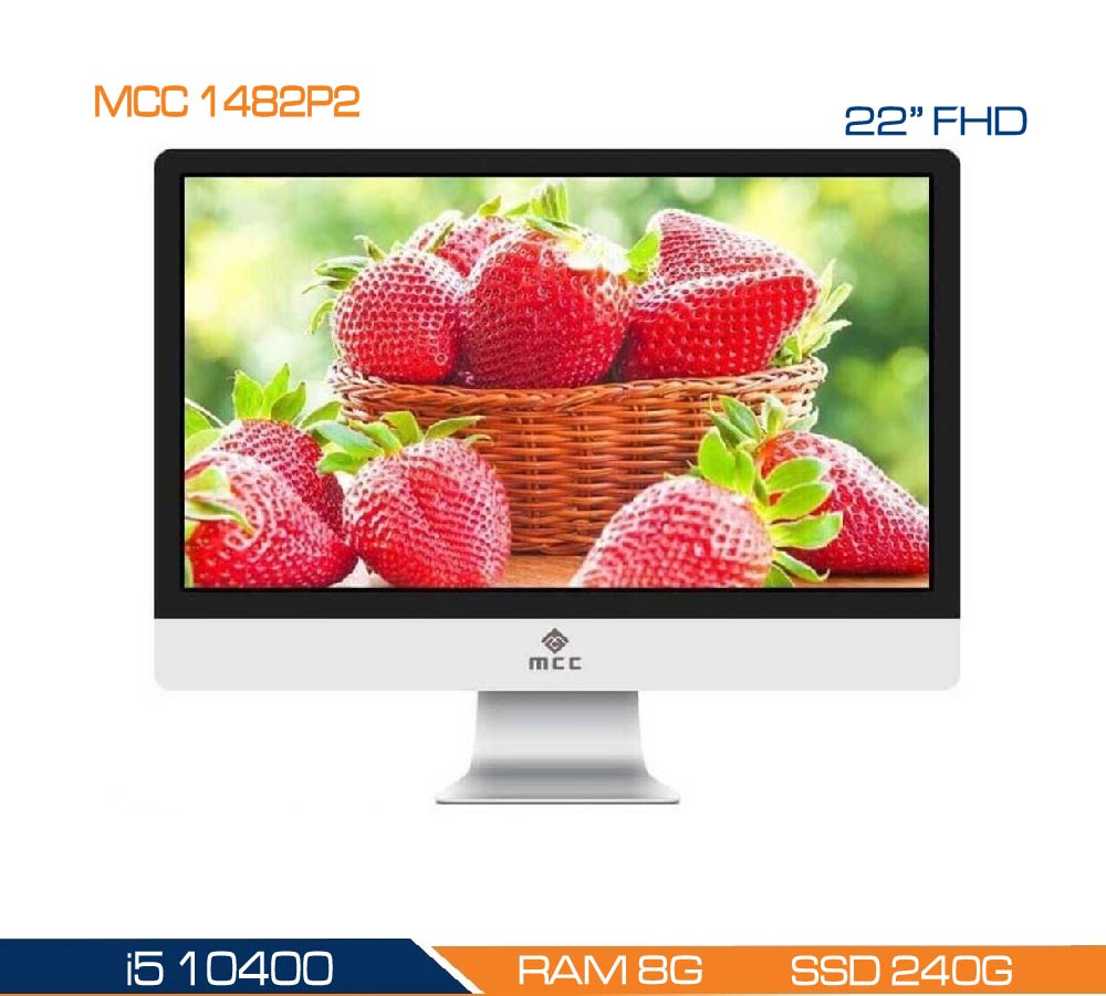 Bộ PC All In One MCC 1482P2 Home Office Computer CPU i5 10400/ Ram8G/ SSD240G/ Wifi/ Camera/ 22inch ( Hàng chính hãng)