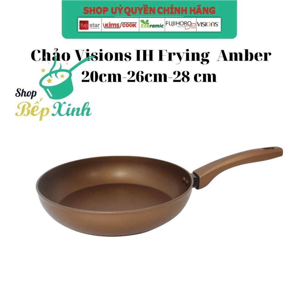 Chảo chống dính ceramic bếp từ Pháp Visions dùng được mọi bếp hàng chính hãng  size 18cm -20cm -24cm -26cm -28 cm