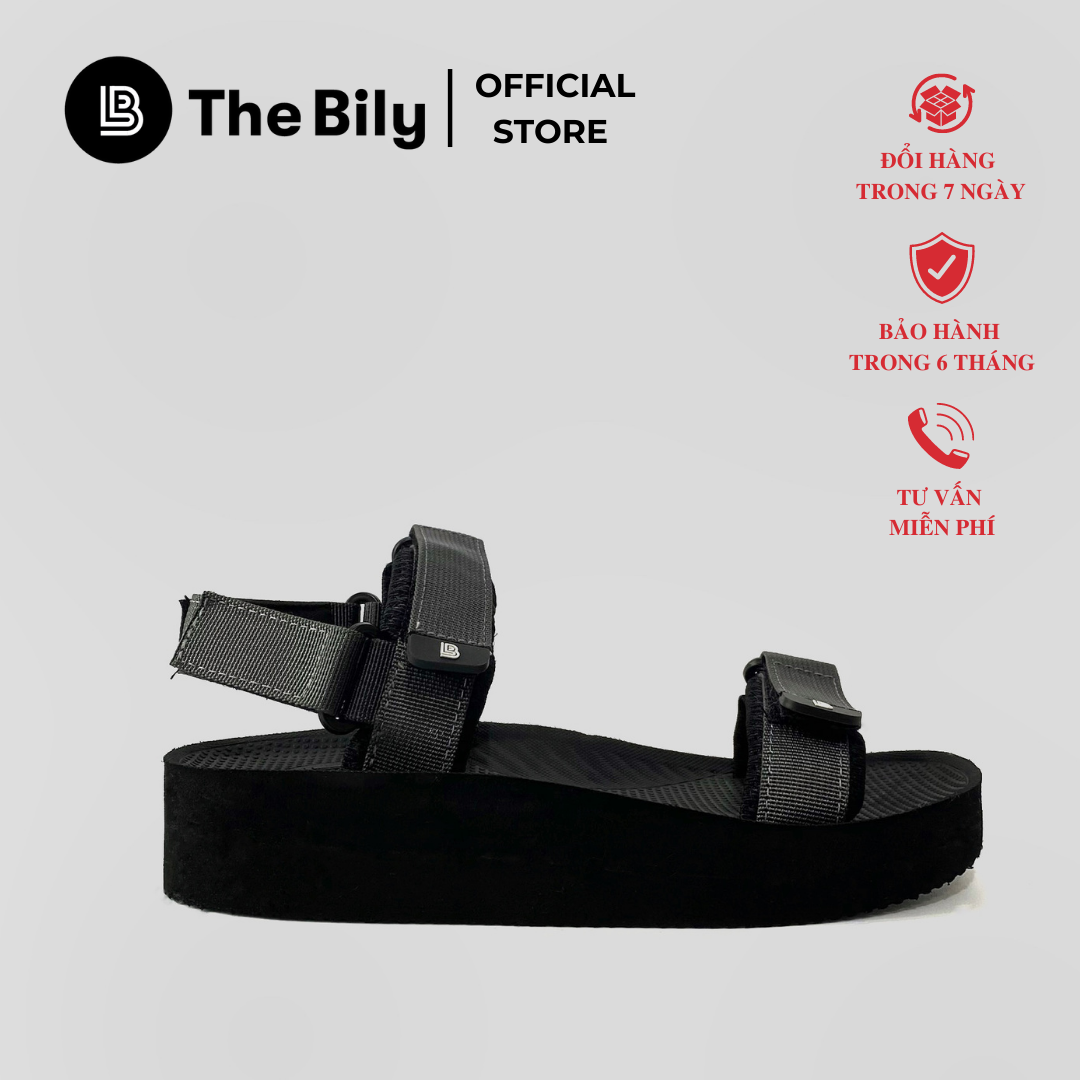 Giày Sandal Nữ The Bily 03W Quai Ngang - Màu Xám BL03WX 