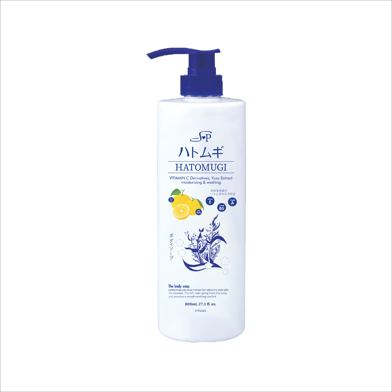 Sữa Tắm Dưỡng Ẩm Và Làm Trắng Da SHP Hatomugi Body Soap White &amp; Moisture Rich (800ML)