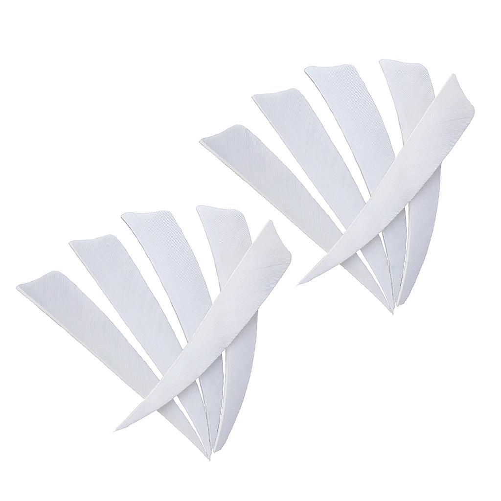 12Pcs Shield Shape Turkey Feather Arrow Archery Hunting Fletching For DIY Vanes