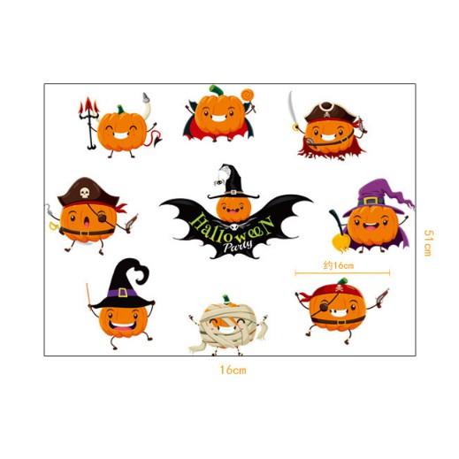 Decal trang trí tường - Lễ Hội Halloween Bí Đỏ Thần Bí