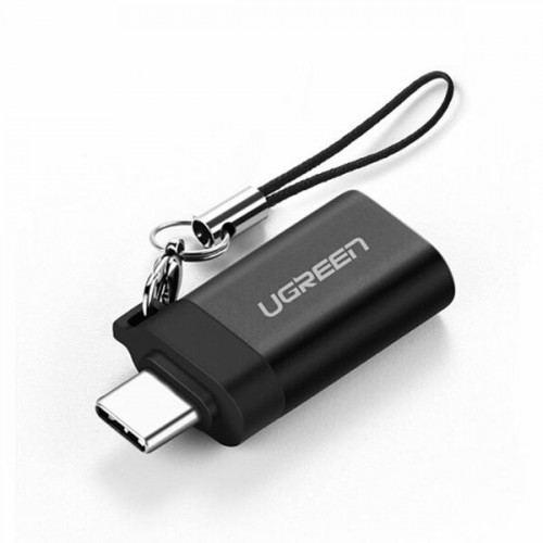 Đầu chuyển đổi USB-C dương Sang USB 3.0 âm vỏ nhôm màu Đen Ugreen TC50283US270 Hàng chính hãng.