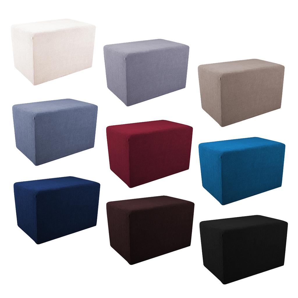 Stretch Ottoman Pouf Cover Footrest Stool Slipcover Protector B