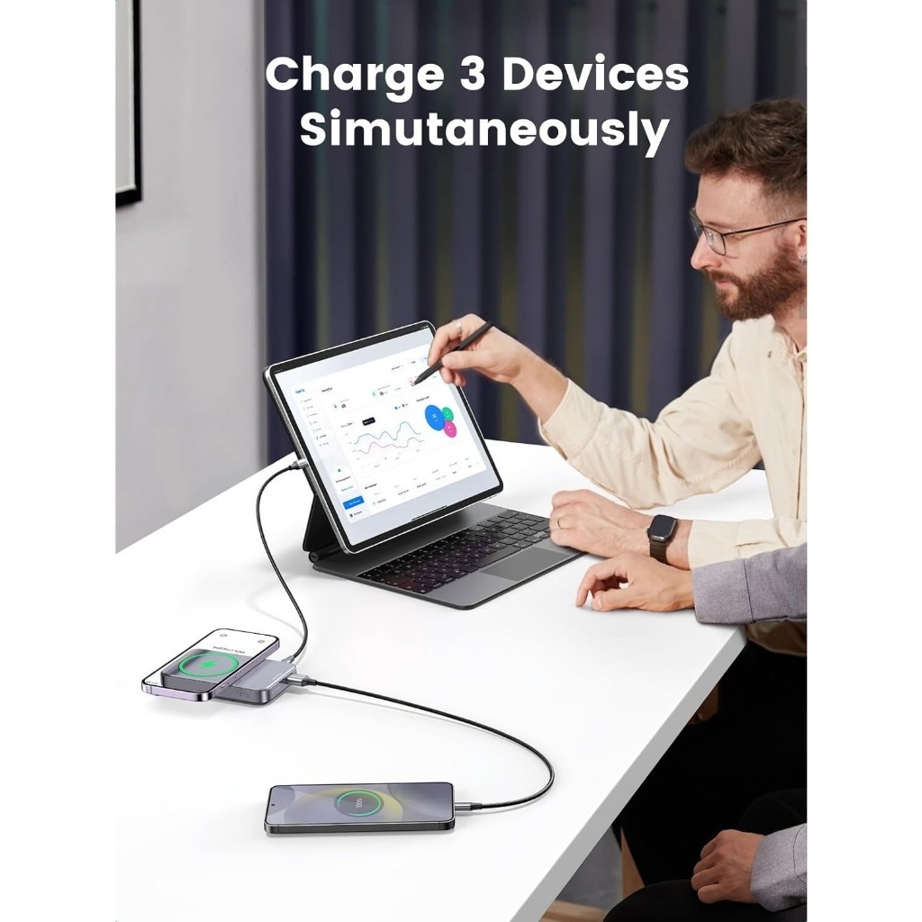 Pin sạc dự phòng hít từ tính Sothing Ugreen PB206 / PB561 10000mAh, công suất max 20w- Hàng chính hãng