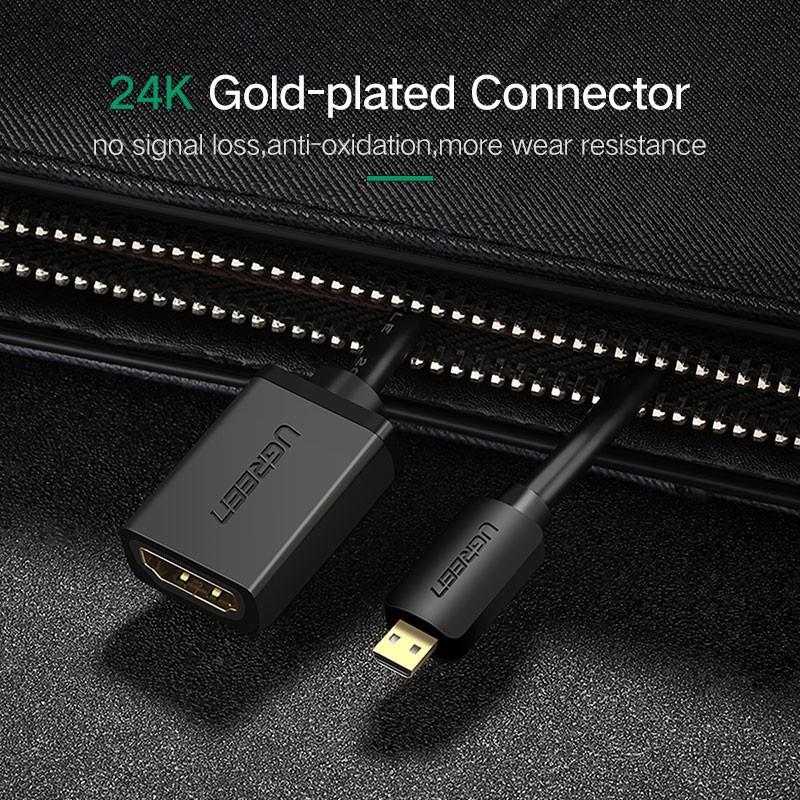 Cáp chuyển đổi dữ liệu đầu Micro HDMI Loại D sang cổng HDMI Loại A