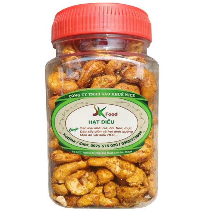 2 HŨ HẠT ĐIỀU SẤY TỎI ỚT THƠM NGON HIỆU SK FOOD